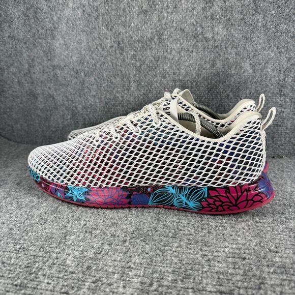 Nobull Mesh Runner Mens 12 Shoes White Floral Succulent Running Training Sneaker - Picture 4 of 11
